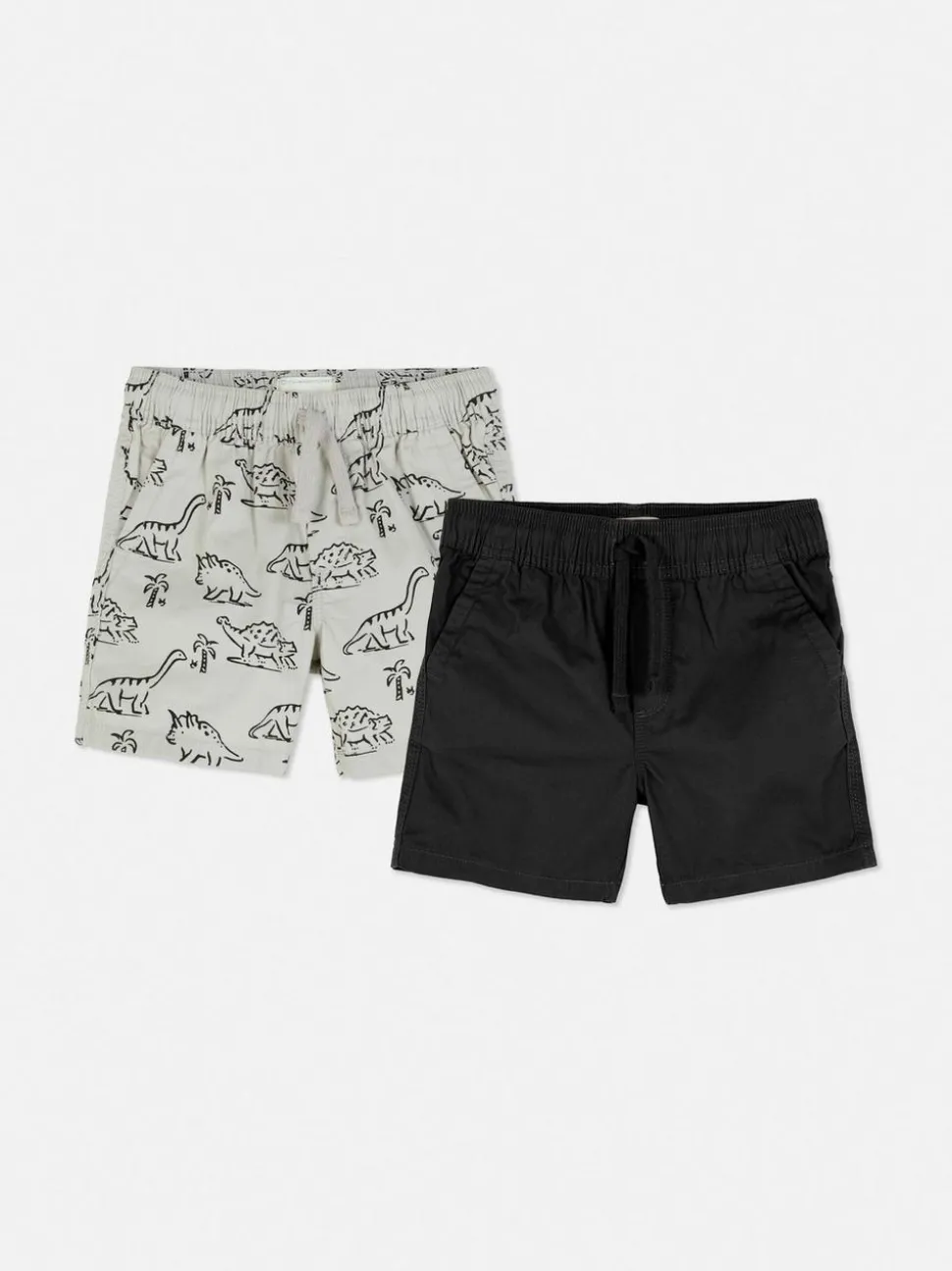 Szorty z tkaniny ściągane sznurkiem, 2 pary