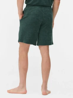 Szorty z tkaniny frotte ze sznurkiem ściągającym