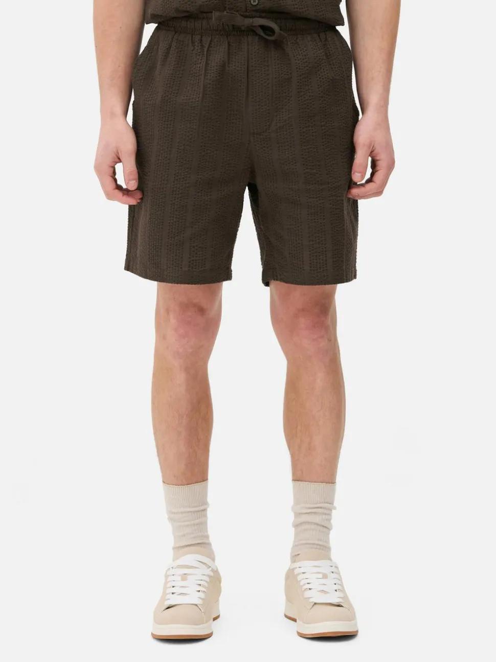 Szorty z tkaniny seersucker, część zestawu