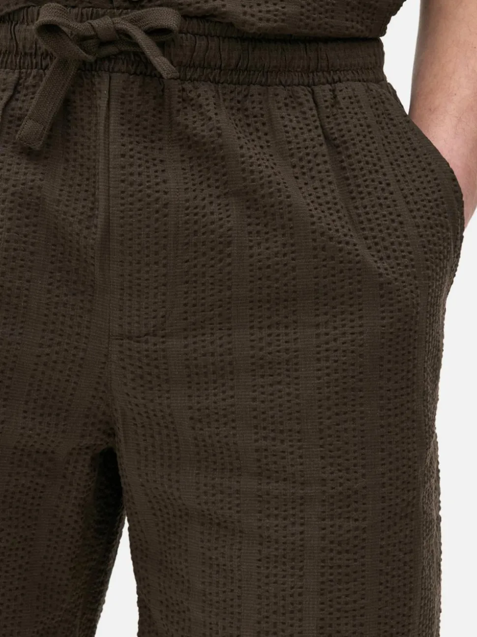 Szorty z tkaniny seersucker, część zestawu