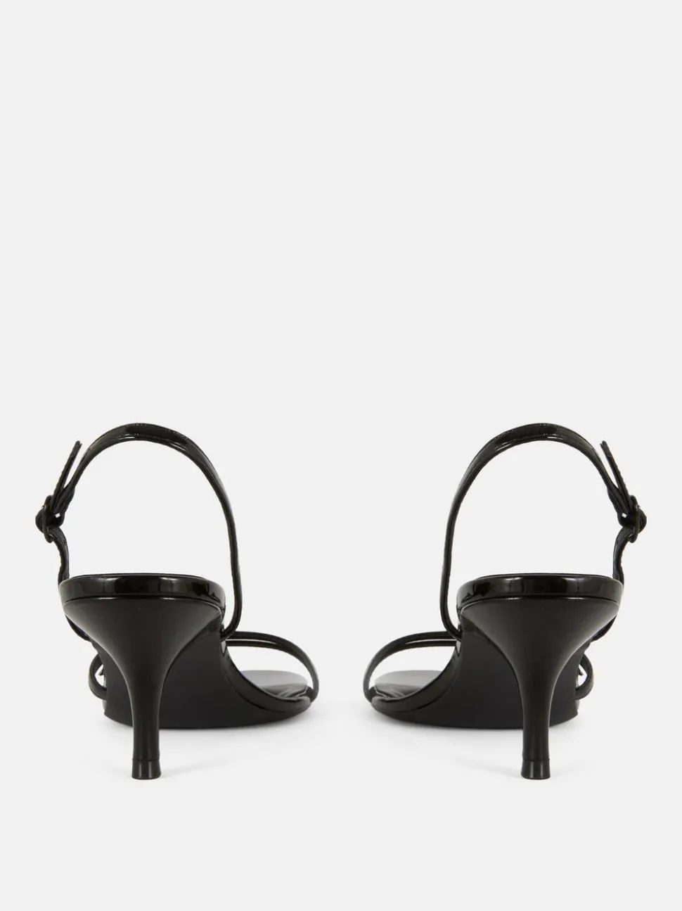 Szpilki z tylnym paskiem i obcasem typu kaczuszka