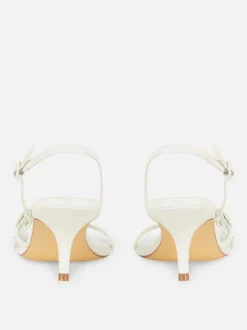 Szpilki z tylnym paskiem i obcasem typu kaczuszka