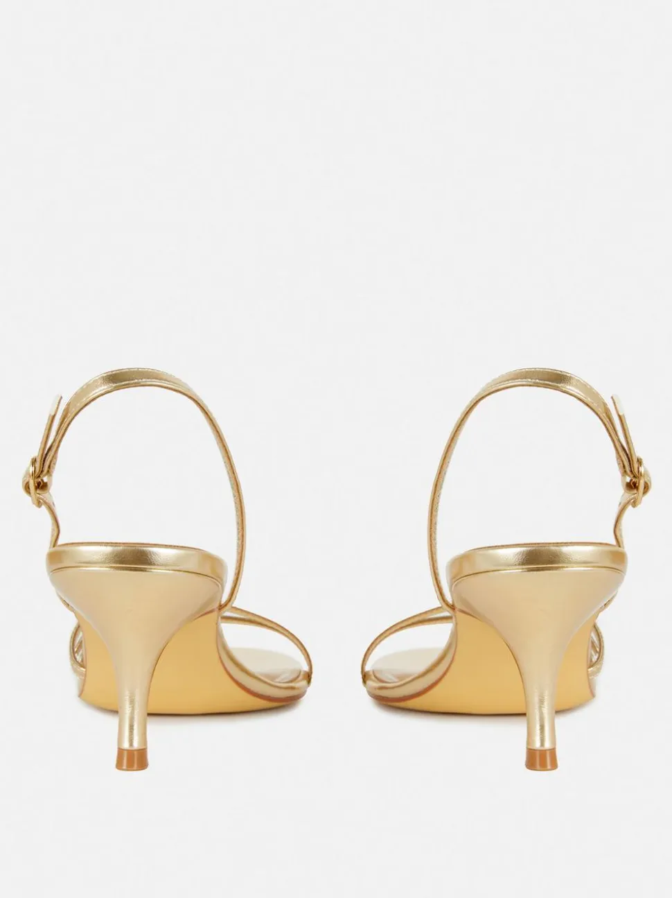 Szpilki z tylnym paskiem i obcasem typu kaczuszka