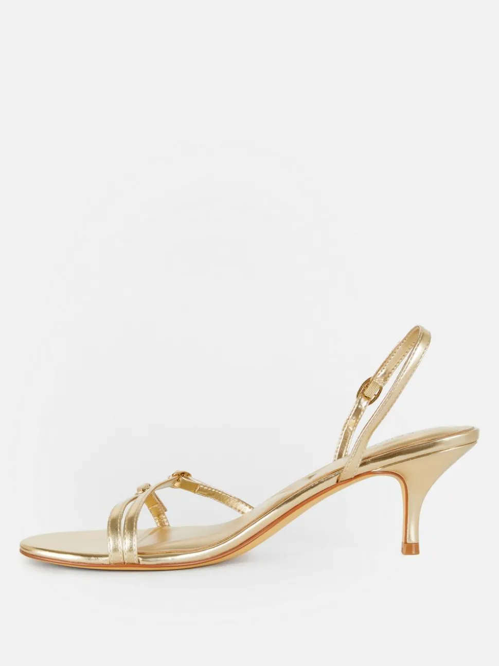 Szpilki z tylnym paskiem i obcasem typu kaczuszka