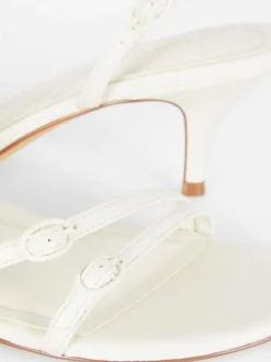 Szpilki z tylnym paskiem i obcasem typu kaczuszka