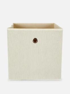 Sztruksowe sześcienne pudło do przechowywania