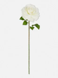 Sztuczna róża na pojedynczej łodydze