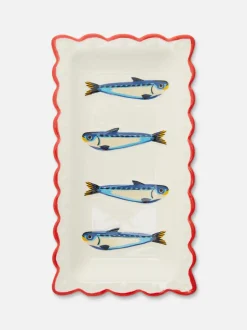 Talerz do serwowania z motywem sardynek