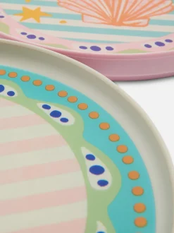 Talerzyki deserowe z morskimi motywami, 2 szt.