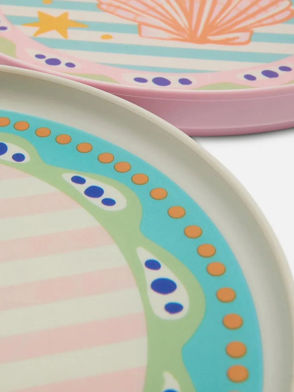 Talerzyki deserowe z morskimi motywami, 2 szt.