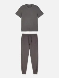 Teksturowana długa piżama