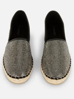 Teksturowane espadryle ze sztucznej skóry