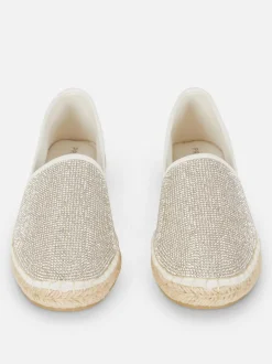 Teksturowane espadryle ze sztucznej skóry