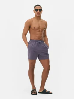 Teksturowane szorty kąpielowe ściągane sznurkiem