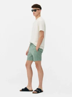 Teksturowane szorty kąpielowe ściągane sznurkiem