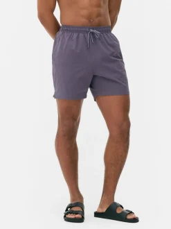 Teksturowane szorty kąpielowe ściągane sznurkiem