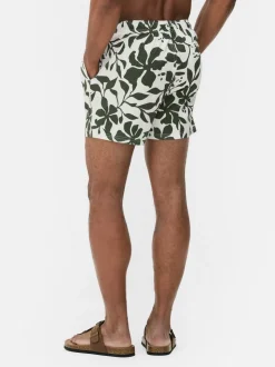 Teksturowane szorty kąpielowe w kwiaty