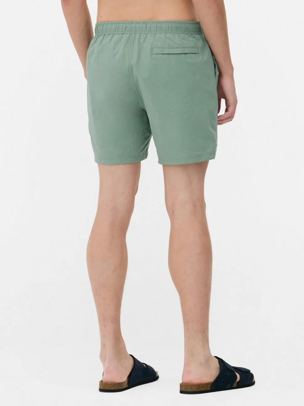 Teksturowane szorty kąpielowe ściągane sznurkiem