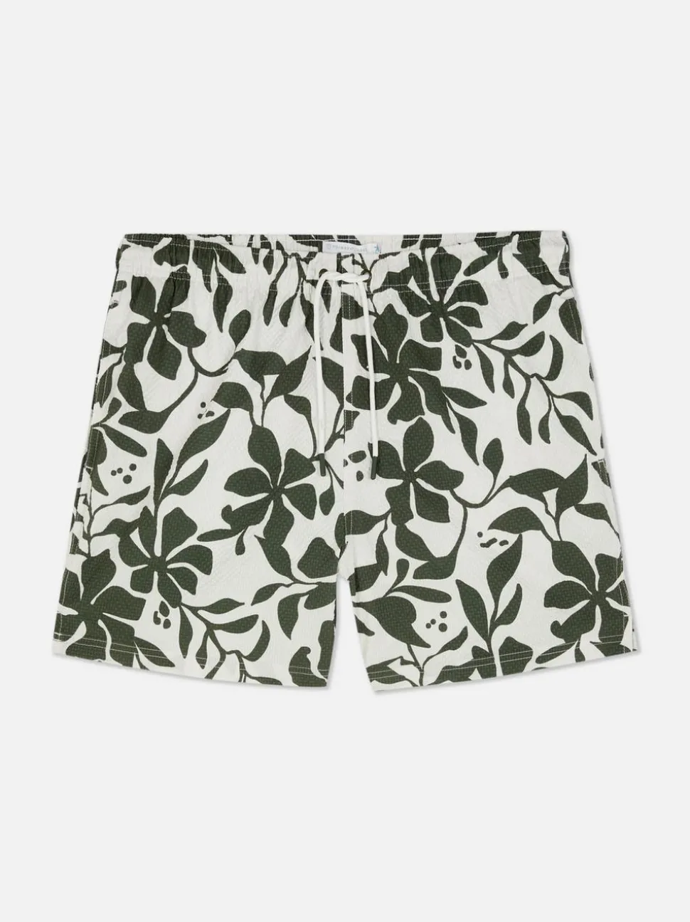 Teksturowane szorty kąpielowe w kwiaty