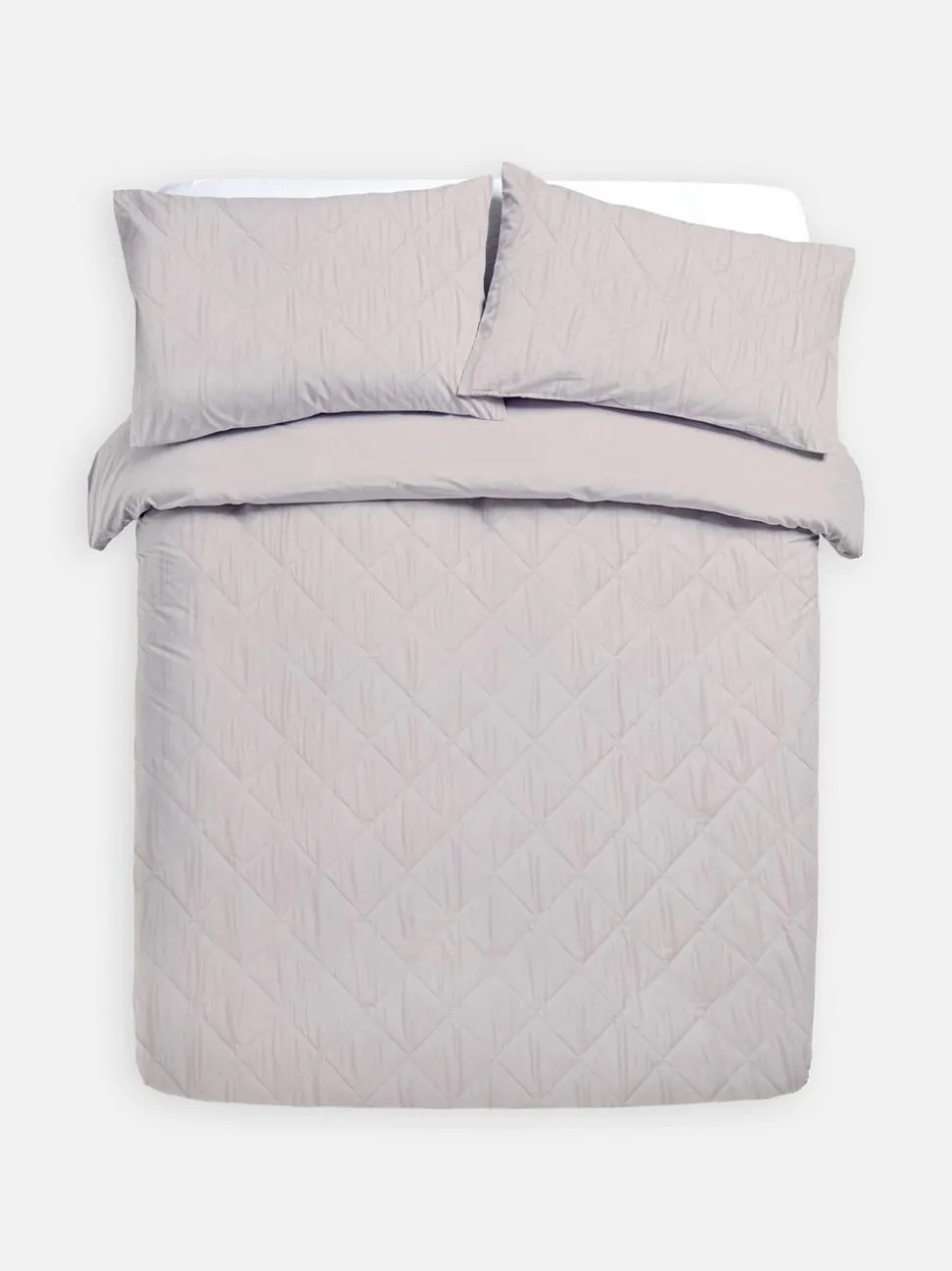 Teksturowany komplet pościeli w romby, rozmiar king