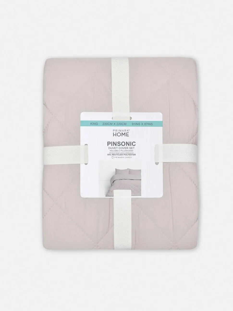 Teksturowany komplet pościeli w romby, rozmiar king