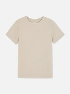 Teksturowany T-shirt z tkaniny ottoman