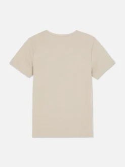 Teksturowany T-shirt z tkaniny ottoman