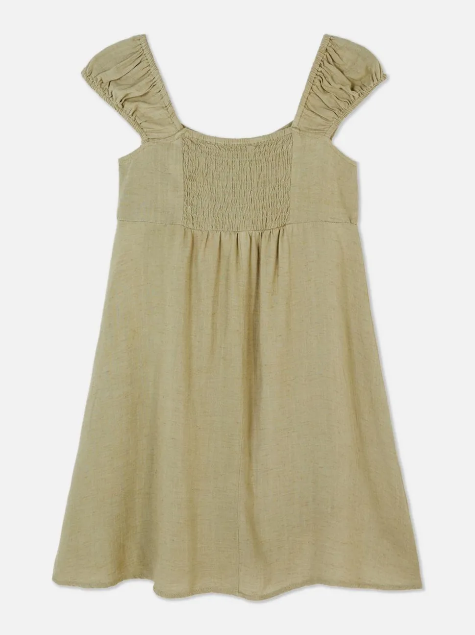 Tkana sukienka z marszczeniami