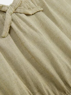 Tkana sukienka z marszczeniami