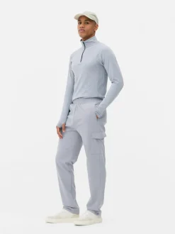 Tkane bojówki dresowe