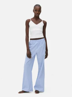 Tkane spodnie od piżamy