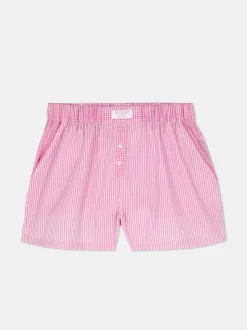 Tkane szorty od piżamy w paski
