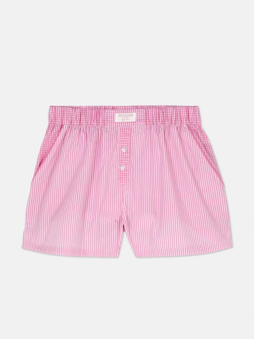 Tkane szorty od piżamy w paski