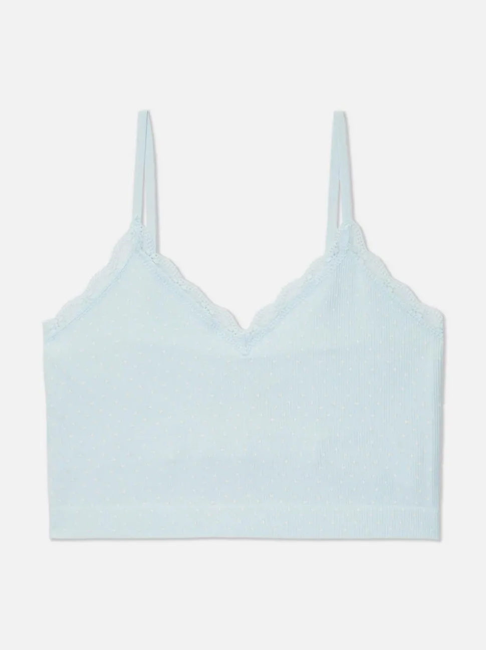 Top na ramiączkach z koronkowym obszyciem