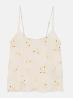 Top od piżamy na ramiączkach w kwiaty