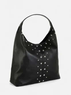 Torba shopper ze sztucznej skóry z ćwiekami