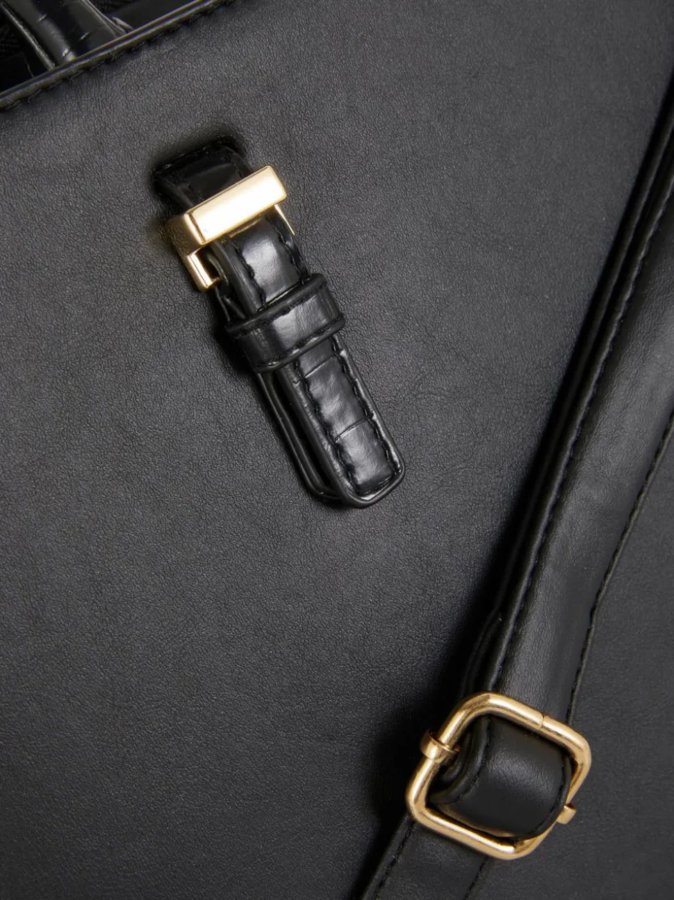 Torba shopper ze sztucznej skóry z wyjmowaną saszetką