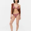 Trójkątna góra od bikini z nadrukiem
