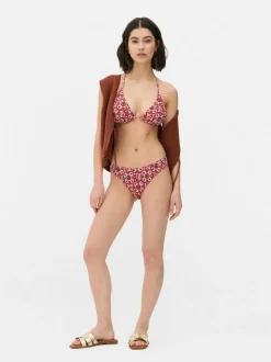 Trójkątna góra od bikini z nadrukiem