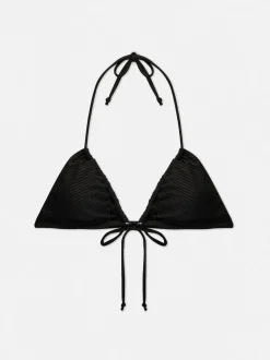 Trójkątna prążkowana góra od bikini