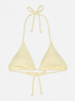 Trójkątna prążkowana góra od bikini