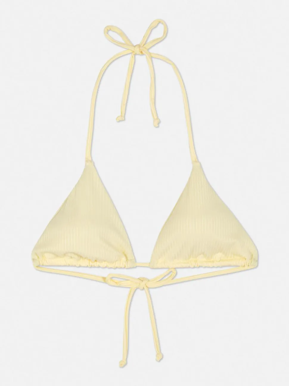 Trójkątna prążkowana góra od bikini