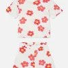 T-shirt i szorty w kwiaty, zestaw