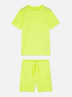 T-shirt i szorty w sportowym stylu, zestaw