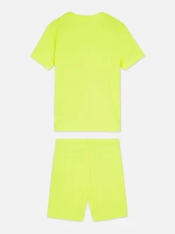 T-shirt i szorty w sportowym stylu, zestaw