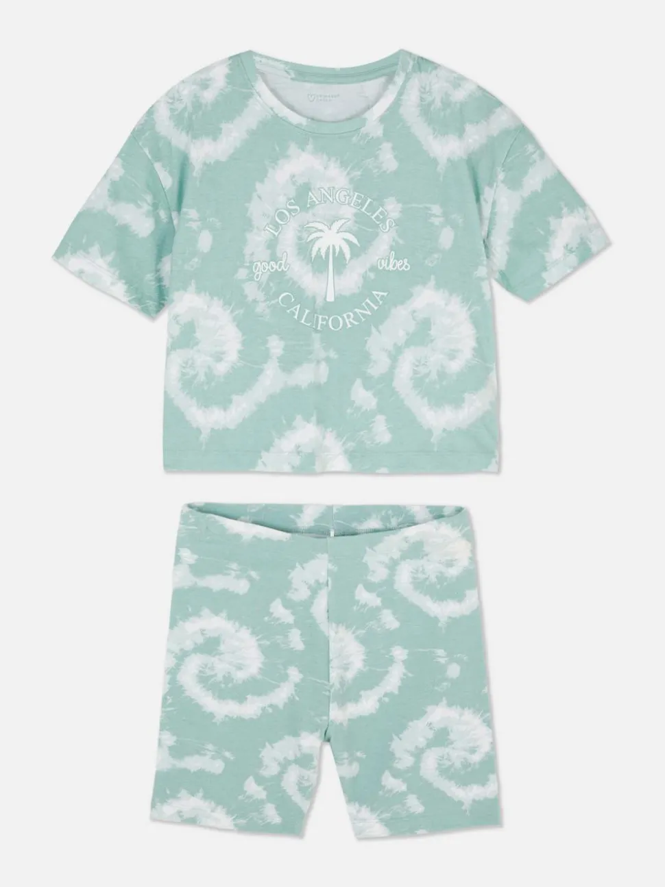 T-shirt i szorty z efektem tie-dye Los Angeles