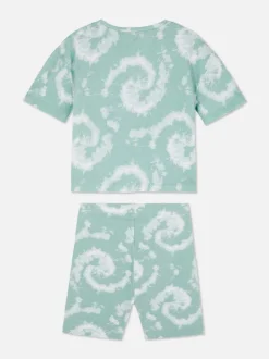 T-shirt i szorty z efektem tie-dye Los Angeles