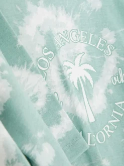 T-shirt i szorty z efektem tie-dye Los Angeles