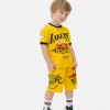 T-shirt i szorty z Iron Manem Marvela i NBA Los Angeles Lakers