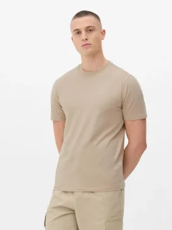 T-shirt o kroju slim fit w jednolitym kolorze